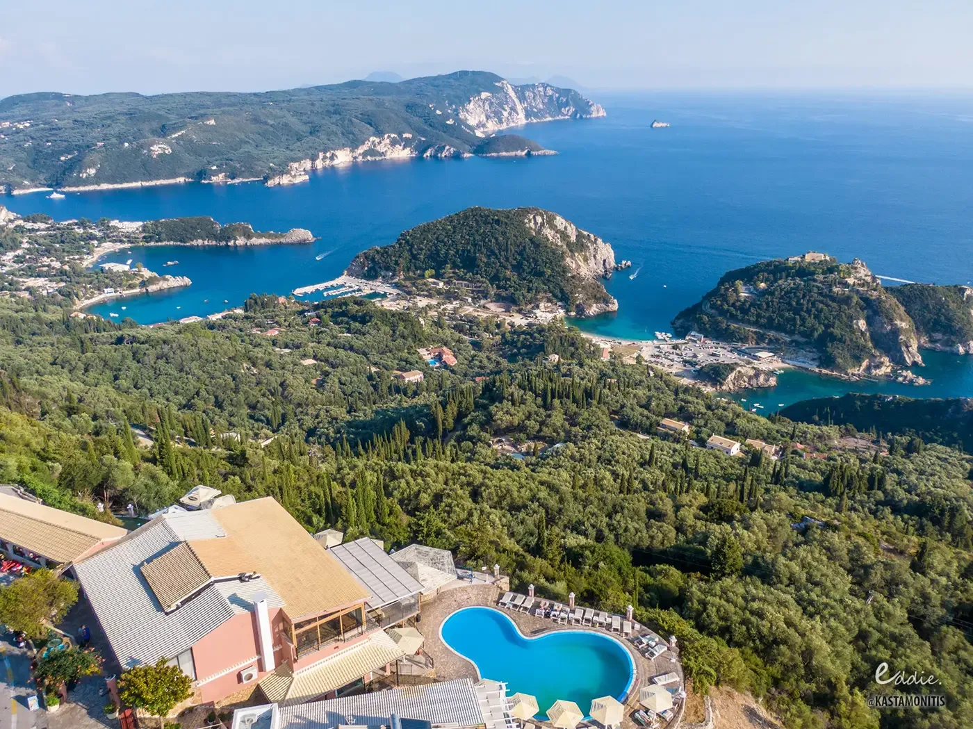 The Palaiokastritsa bay seen from the Lakones viewpoint